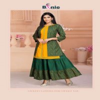 CHAVI 2 BY BONIE HEAVY RAYON KURTI WITH SKIRT CATALOG COLLECTION WHOLESALER
