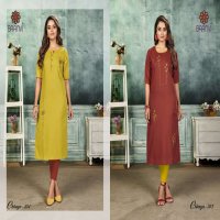 CHHAYA VOL 3 BY BAANVI COTTON WORK SIMPLE LADIES KURTIS