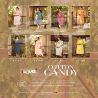 COTTON CANDY VOL 2 BY 1LOVE S4U RAYON EMBROIDERY DESIGNER LADIES KURTIS