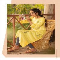 COTTON CANDY VOL 2 BY 1LOVE S4U RAYON EMBROIDERY DESIGNER LADIES KURTIS