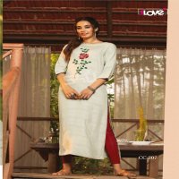 COTTON CANDY VOL 2 BY 1LOVE S4U RAYON EMBROIDERY DESIGNER LADIES KURTIS