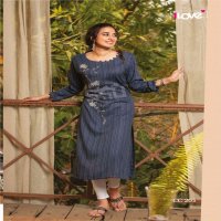 COTTON CANDY VOL 2 BY 1LOVE S4U RAYON EMBROIDERY DESIGNER LADIES KURTIS