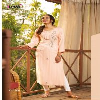 COTTON CANDY VOL 2 BY 1LOVE S4U RAYON EMBROIDERY DESIGNER LADIES KURTIS