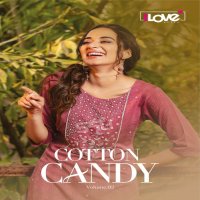 COTTON CANDY VOL 2 BY 1LOVE S4U RAYON EMBROIDERY DESIGNER LADIES KURTIS