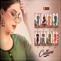 CULTURE BY HETVI RAYON FANCY GOOD LOOKING CASUAL WEAR KURTI WHOLESALER