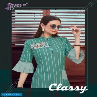DEHLIZ TRENDZ CLASSY COTTON LONG KURTI WITH PANT SUPPLIER