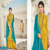 EBA DHOOP KINAREY GEORGETTE WEDDING DESIGNER FANCY SUITS