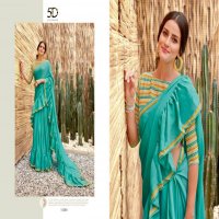 FEMINA BY 5D DESIGNER GEORGETTE FRILL SAREE COLLECTION