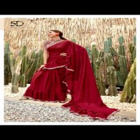 FEMINA BY 5D DESIGNER GEORGETTE FRILL SAREE COLLECTION