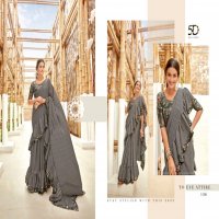 FEMINA BY 5D DESIGNER GEORGETTE FRILL SAREE COLLECTION