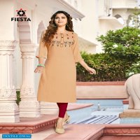 Fiesta Pink City Wholesale Long Kurtis