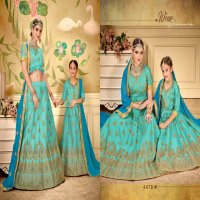 GOLD AND SILVER BY SANSKAR STYLE PURE SATIN MOTHER AND DAUGHTER LEHANGA SELLER