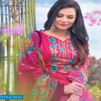 Gul Ahmed Humera Vol-1 Wholesale Pure Lawn Mal Mal Dupatta Dress Material