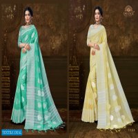 Ishika Lucknowi Linen Wholesale Linen Work Sarees