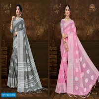Ishika Lucknowi Linen Wholesale Linen Work Sarees