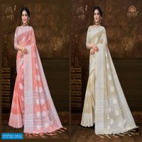 Ishika Lucknowi Linen Wholesale Linen Work Sarees