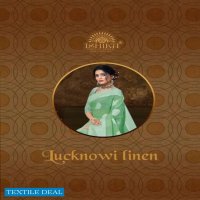 Ishika Lucknowi Linen Wholesale Linen Work Sarees