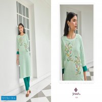Jinesh Wilson Wholesale Cotton Strip Kurti With Pant Catalog