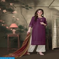 Joganiya Angelina Wholesale Ready Made Kurti And Bottom With Dupatta