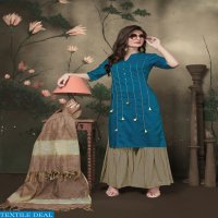 Joganiya Angelina Wholesale Ready Made Kurti And Bottom With Dupatta