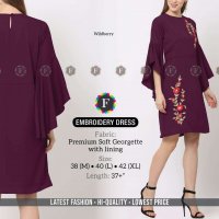 K4U EMBROIDERY DRESS WESTERN STYLE GEORGETTE FABRIC TUNIC COLLECTION