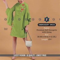 K4U EMBROIDERY DRESS WESTERN STYLE GEORGETTE FABRIC TUNIC COLLECTION