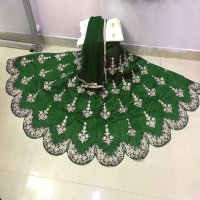 K4U PRESENTS D NO 9120 BANARASI SILK EMBROIDERED LEHENGA CHOLI WITH MATCHING DUPATTA FOR WOMEN