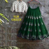 K4U PRESENTS D NO 9120 BANARASI SILK EMBROIDERED LEHENGA CHOLI WITH MATCHING DUPATTA FOR WOMEN