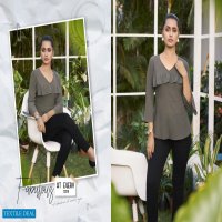 KALAROOP LAUNCH TOPSY GEORGETTE GIRLS SHORT JEANS TOPS