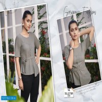 KALAROOP LAUNCH TOPSY GEORGETTE GIRLS SHORT JEANS TOPS