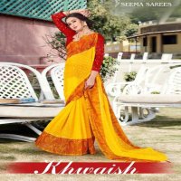 KHWAISH BY SEEMA 60 GRAM GEORGETTE PRINTED SAREE