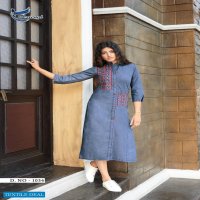 KUMB PREMIER BY SERIEMA PURE COTTON DENIM DESIGNER KURTIS