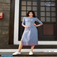 KUMB PREMIER BY SERIEMA PURE COTTON DENIM DESIGNER KURTIS