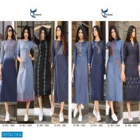KUMB PREMIER BY SERIEMA PURE COTTON DENIM DESIGNER KURTIS