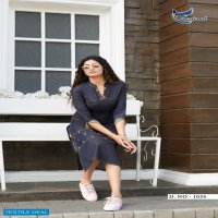 KUMB PREMIER BY SERIEMA PURE COTTON DENIM DESIGNER KURTIS