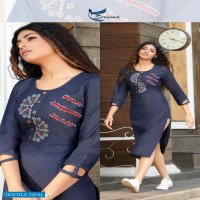 KUMB PREMIER BY SERIEMA PURE COTTON DENIM DESIGNER KURTIS
