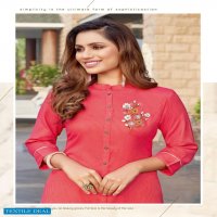 Kadlee Zoya Wholesale Two Tone Reyon Work Kurtis
