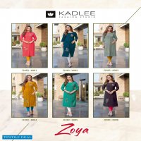 Kadlee Zoya Wholesale Two Tone Reyon Work Kurtis