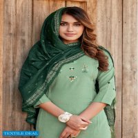 Karissa Hillari Wholesale Reyon Work Kurti With Bottom And Dupatta