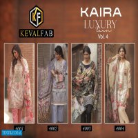 Keval Fab Kaira Luxury Lawn Vol-4 Wholesale Lawn Dress Material