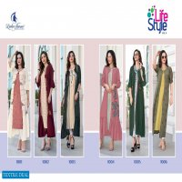 LADIES FLAVOUR LIFE STYLE VOL 4 RAYON SHRUG STYLE KURTI OUTFIT