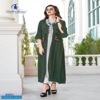LADIES FLAVOUR LIFE STYLE VOL 4 RAYON SHRUG STYLE KURTI OUTFIT