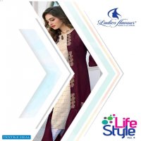 LADIES FLAVOUR LIFE STYLE VOL 4 RAYON SHRUG STYLE KURTI OUTFIT