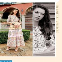 LADIES FLAVOUR RANGREZA LONG GOWN STYLE KURTIS LATEST COLLECTION ONLINE SHOP