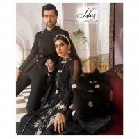 LIBAS LAUNCH LPC 12 PURE GEORGETTE WITH HEAVY EMBROIDERY WORK WEDDING WEAR SALWAR SUITS