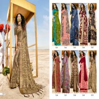 LINEN SILK VOL 7 BY 5D DESIGNER SOFT LINEN EXCLUSIVE SAREE WITH COTTON MASK