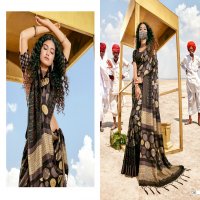 LINEN SILK VOL 7 BY 5D DESIGNER SOFT LINEN EXCLUSIVE SAREE WITH COTTON MASK
