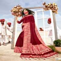 LINEN SILK VOL 7 BY 5D DESIGNER SOFT LINEN EXCLUSIVE SAREE WITH COTTON MASK