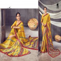 LOTUS VOL 12 BY SAHIBA HEAVY GEORGETTE WITH DESIGNER PRINT FANCY LACE EXCLUSIVE SAREE COLLECTIONS