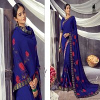 LOTUS VOL 12 BY SAHIBA HEAVY GEORGETTE WITH DESIGNER PRINT FANCY LACE EXCLUSIVE SAREE COLLECTIONS